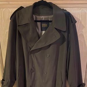 Men's Newport Harbor Brown Belted Coat with Removable Wool Lining
